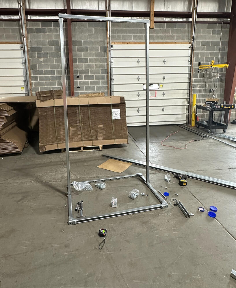 Attaching uprights to base