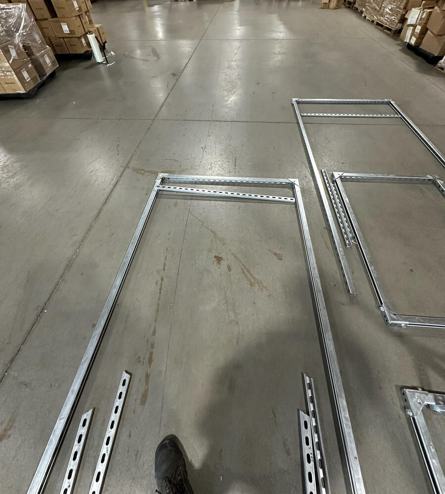 Laying out other two stands to start fitting them togeether